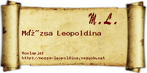 Mózsa Leopoldina névjegykártya